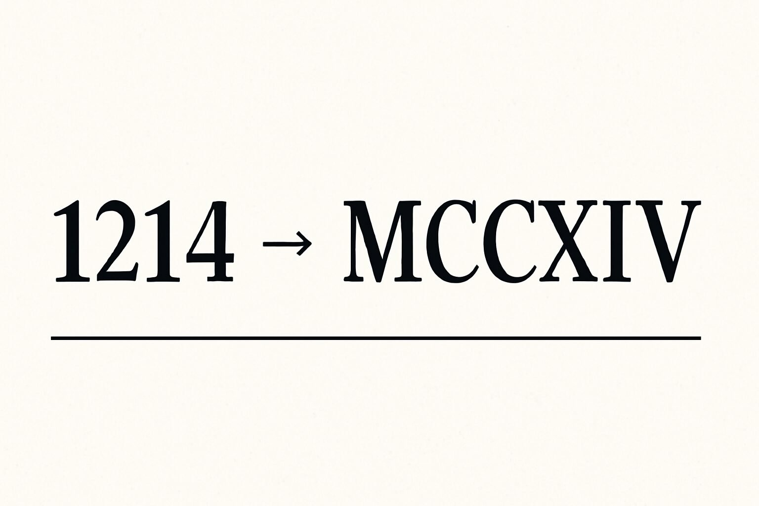 Roman Numerals: 1214