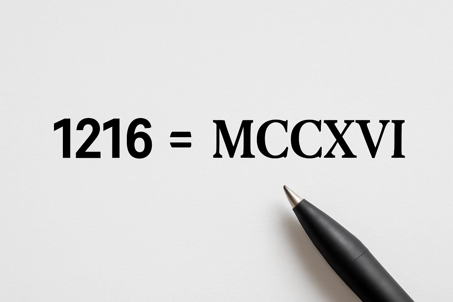 Roman Numerals: 1216