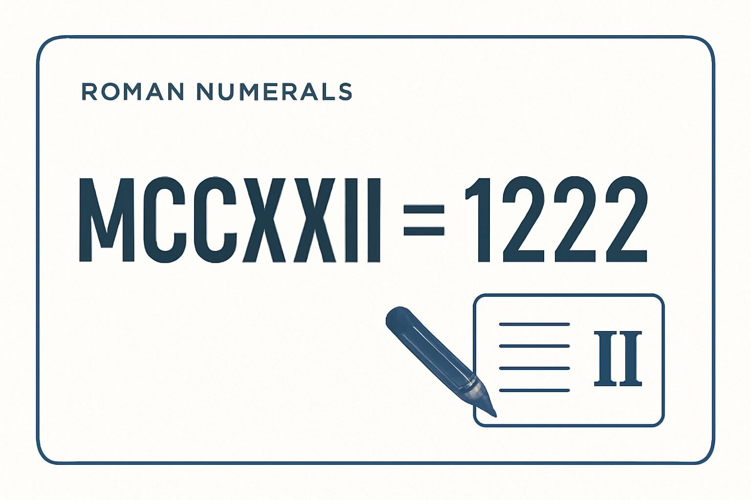 Roman Numerals: 1222