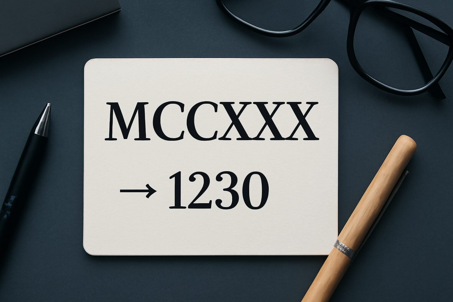 Roman Numerals: 1230