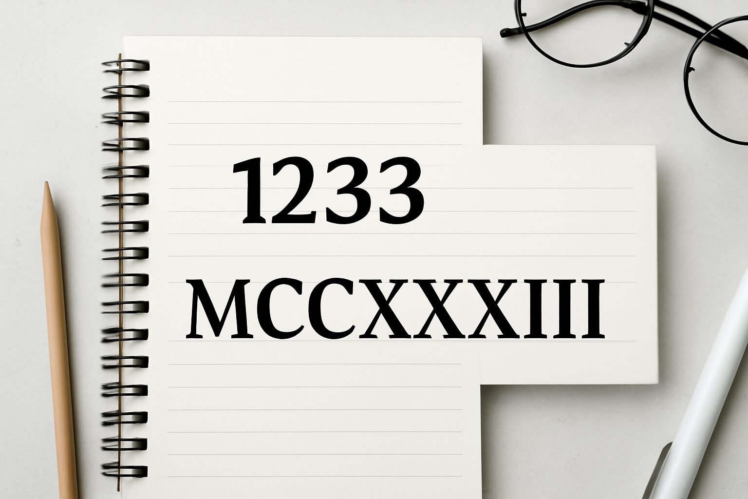 Roman Numerals: 1233