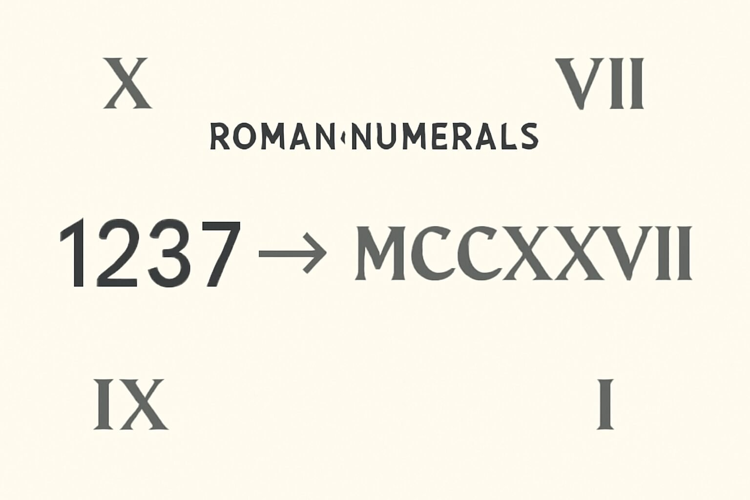 Roman Numerals: 1237