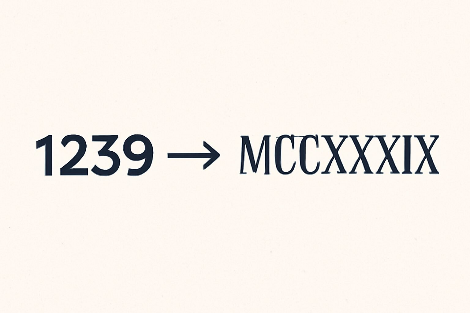 Roman Numerals: 1239