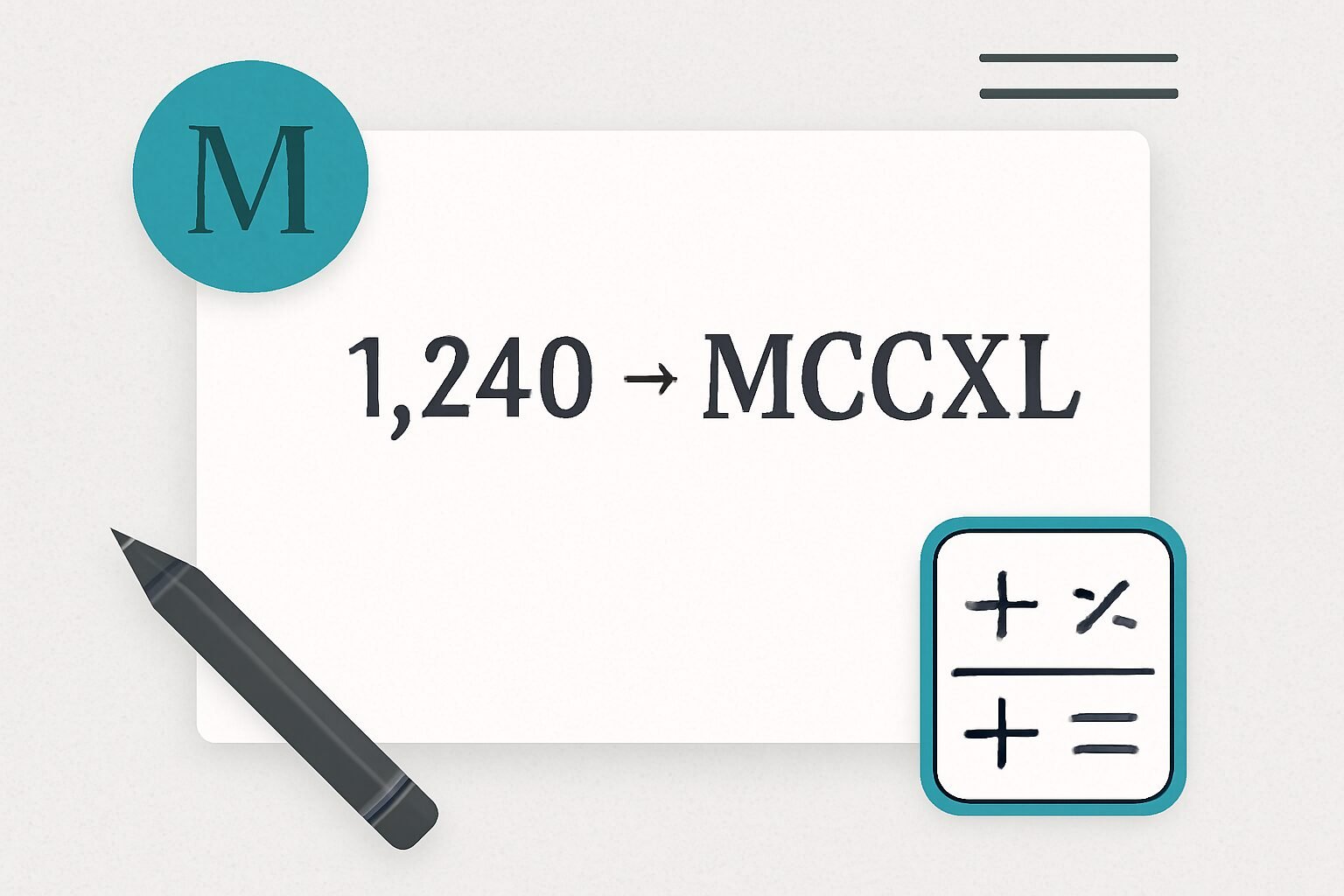 Roman Numerals: 1240