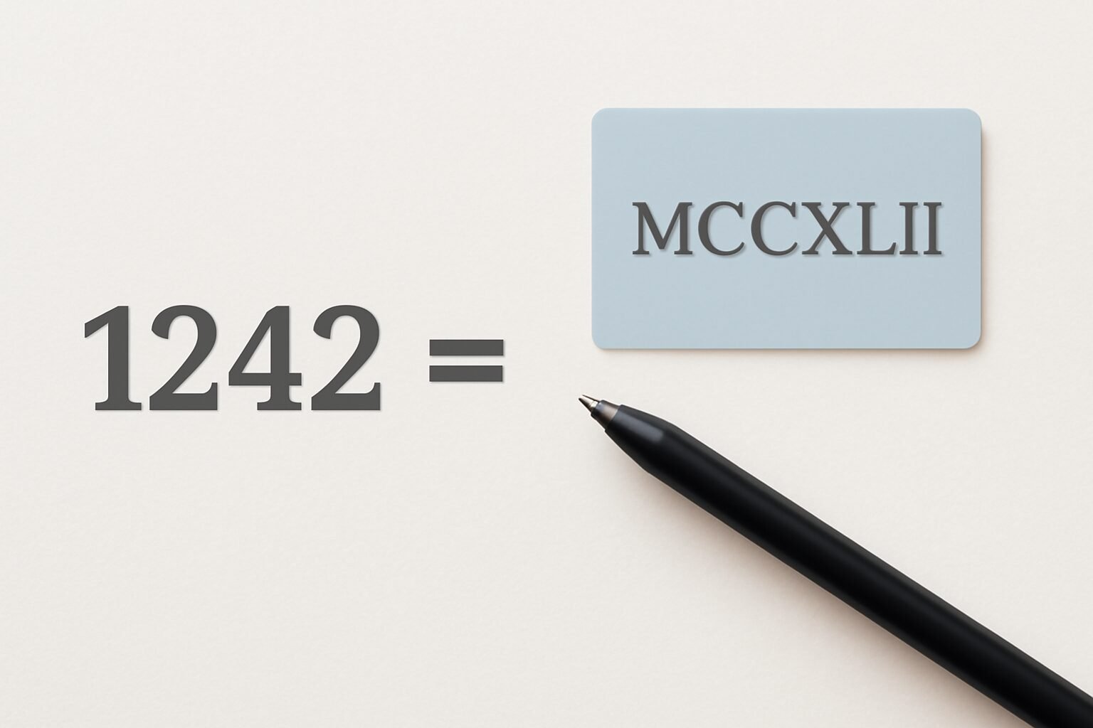 Roman Numerals: 1242