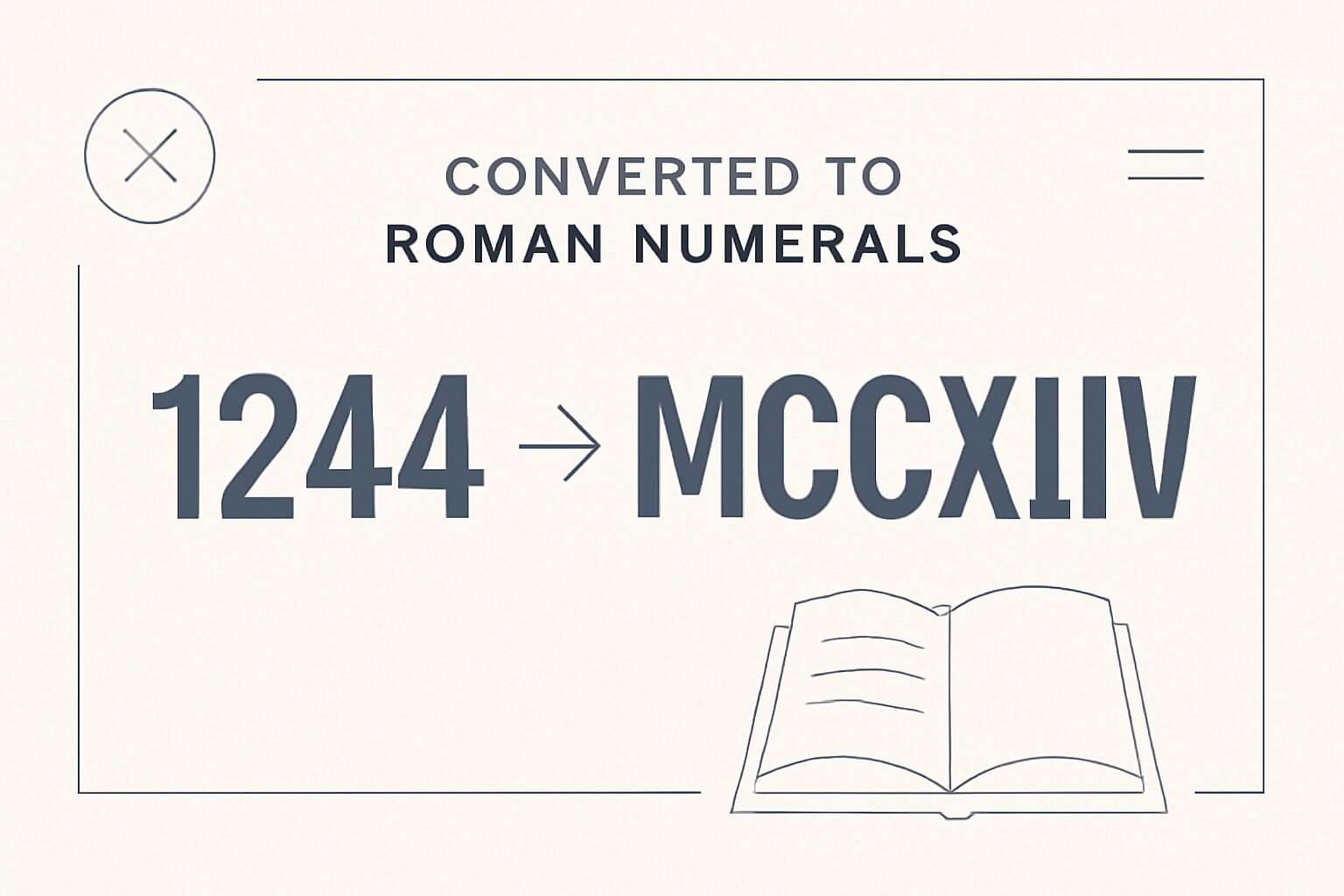 Roman Numerals: 1244