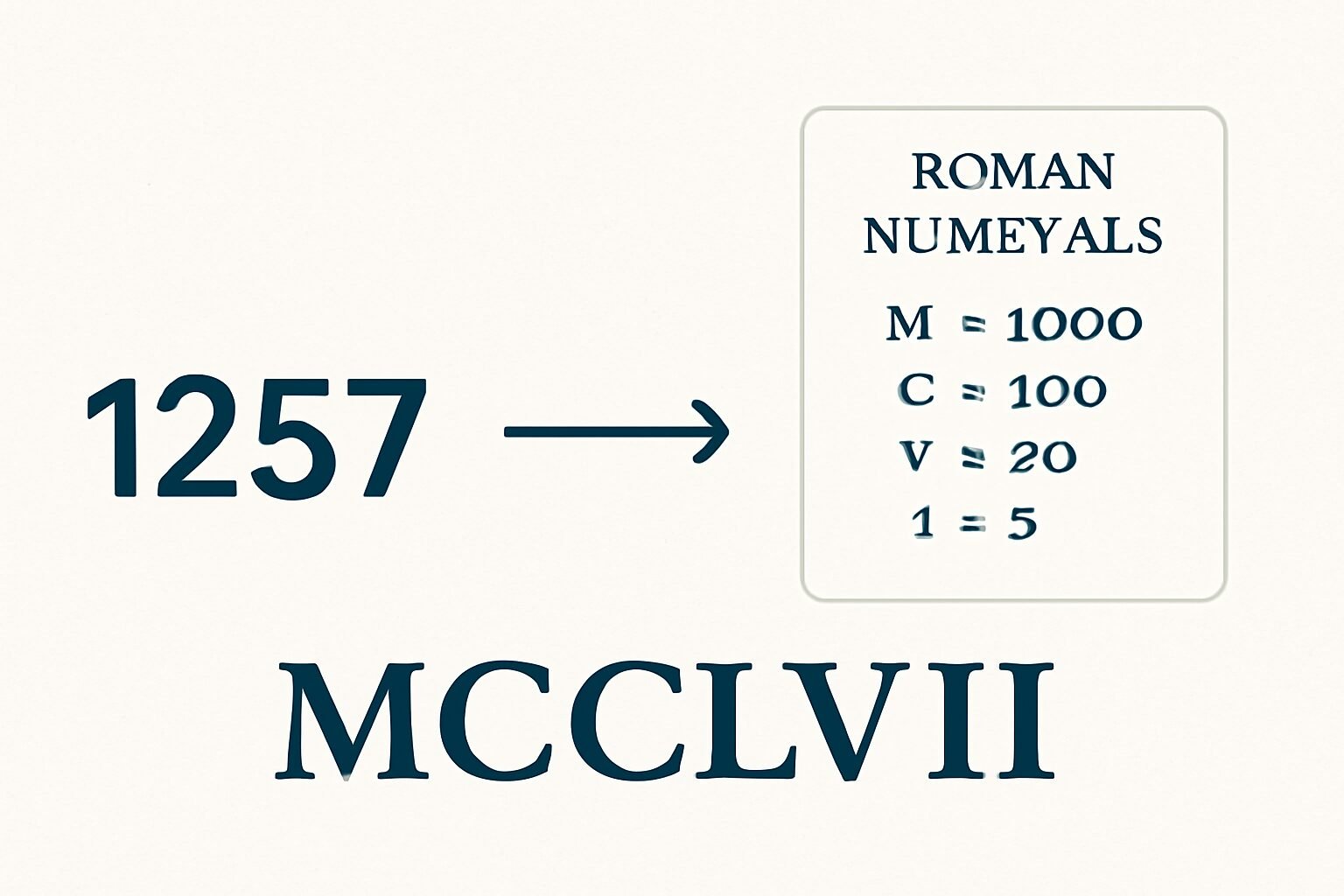 Roman Numerals: 1257