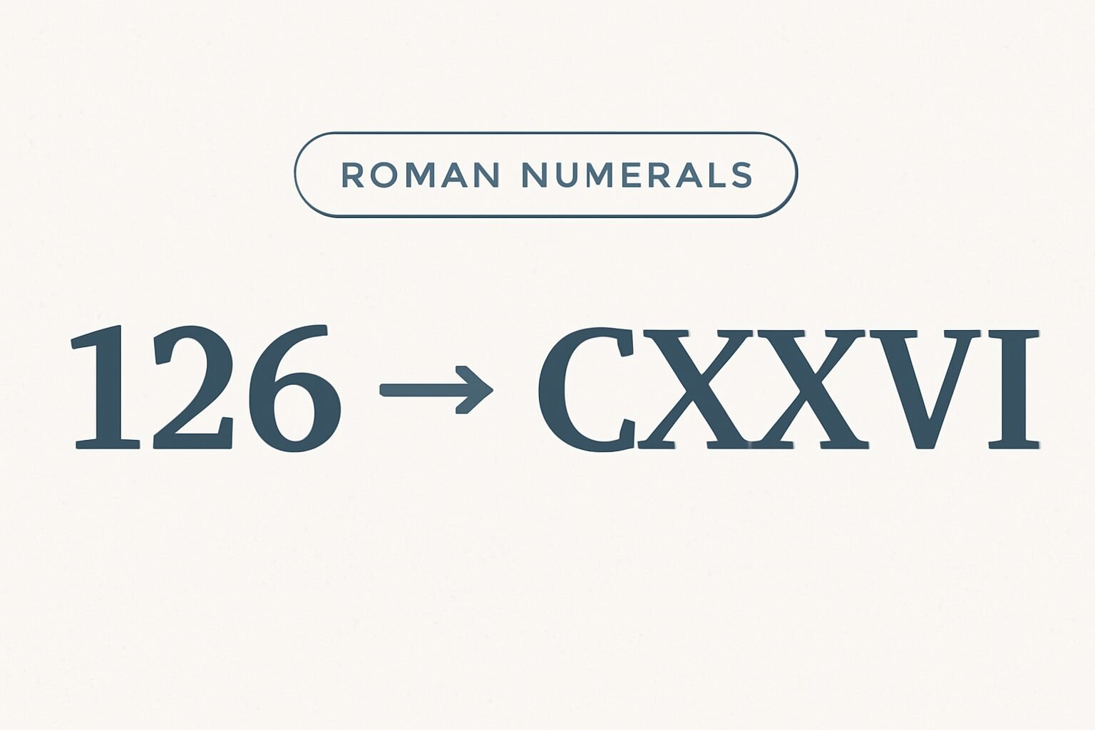 Roman Numerals: 126