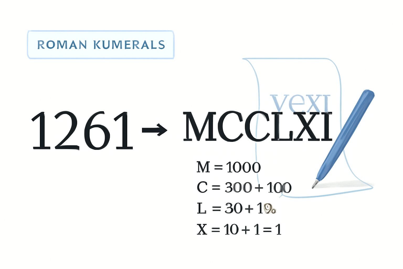 Roman Numerals: 1261