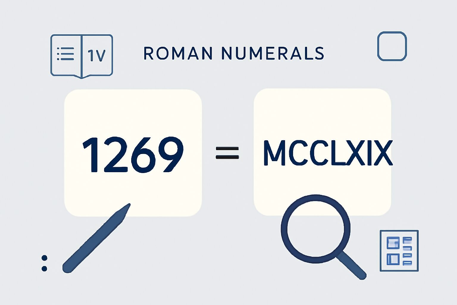 Roman Numerals: 1269
