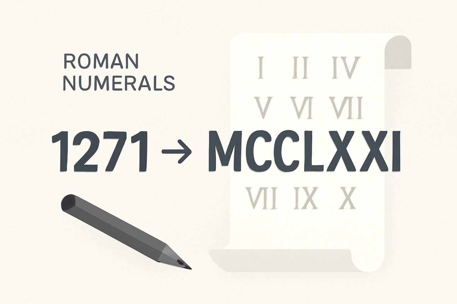 Roman Numerals: 1271