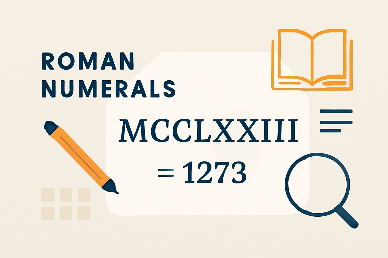 Roman Numerals: 1273