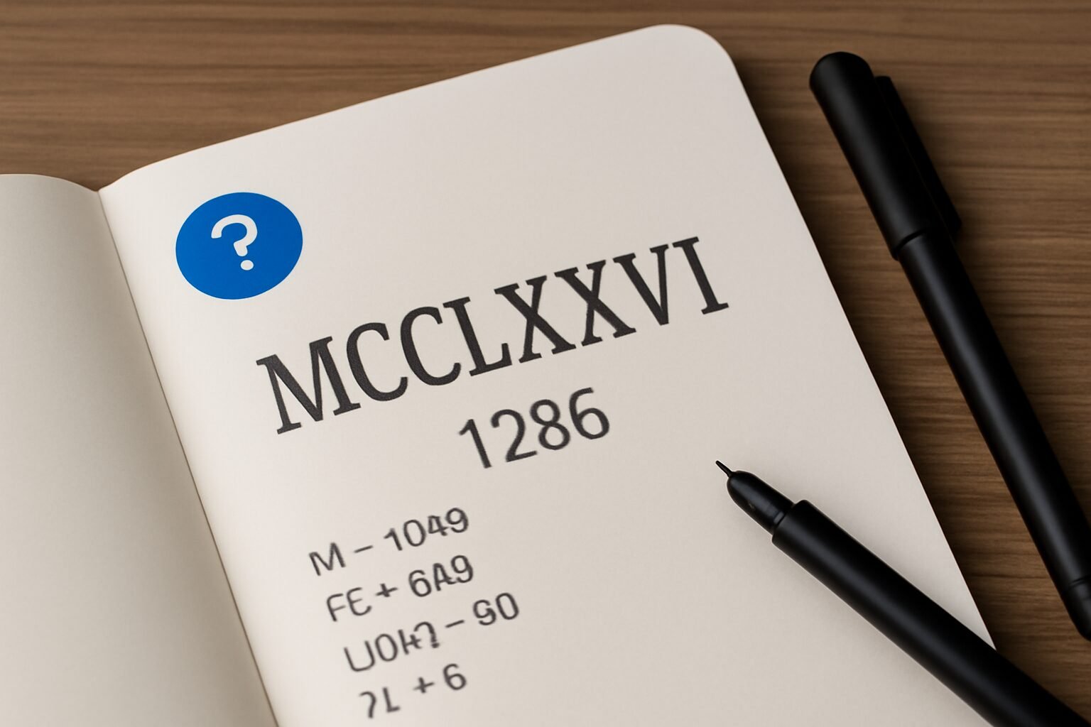 Roman Numerals: 1286