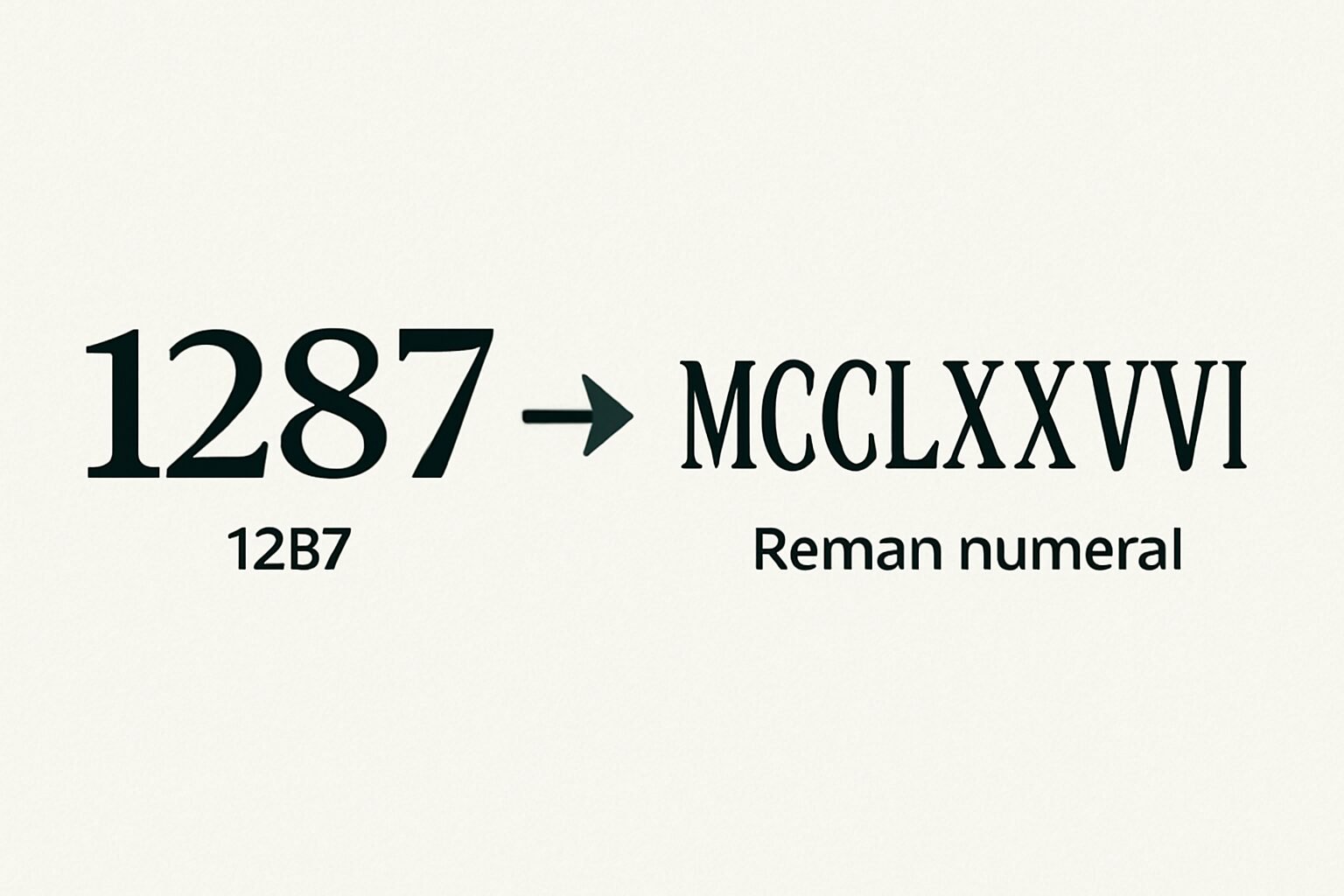 Roman Numerals: 1287