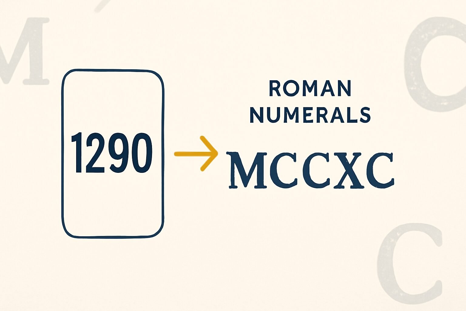 Roman Numerals: 1290