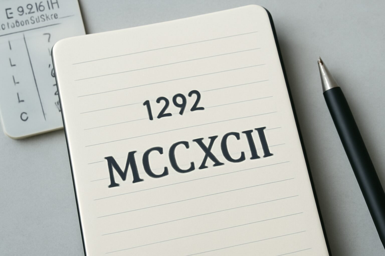 Roman Numerals: 1292