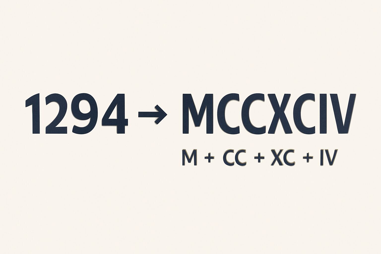 Roman Numerals: 1294
