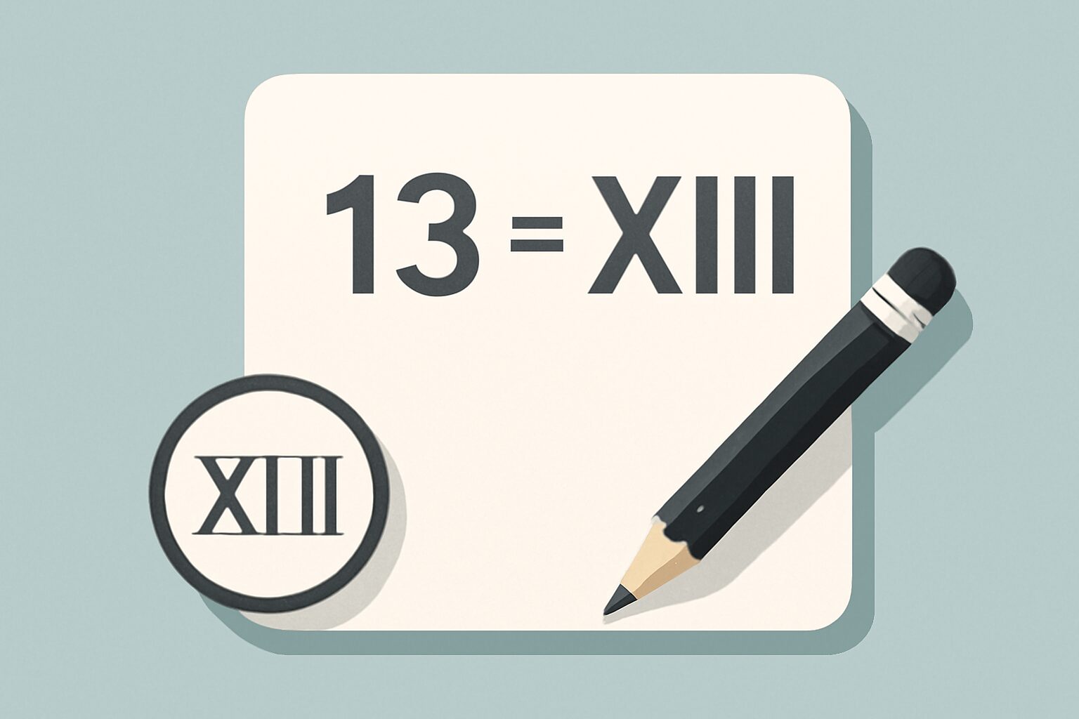 Roman Numerals: 13