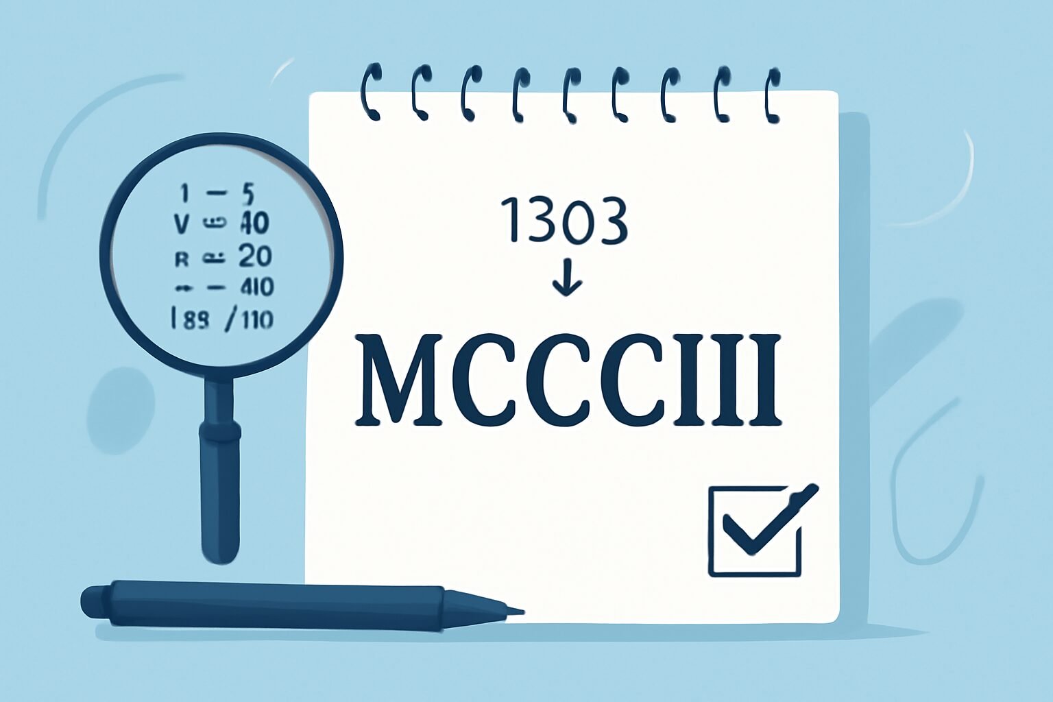 Roman Numerals: 1303