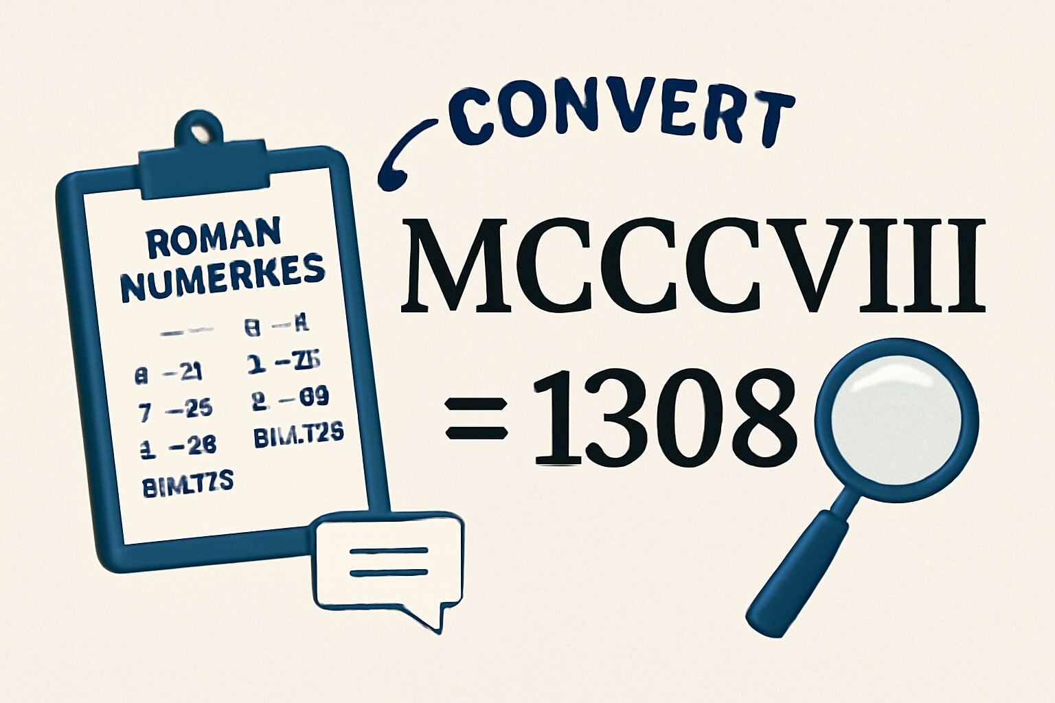 Roman Numerals: 1308