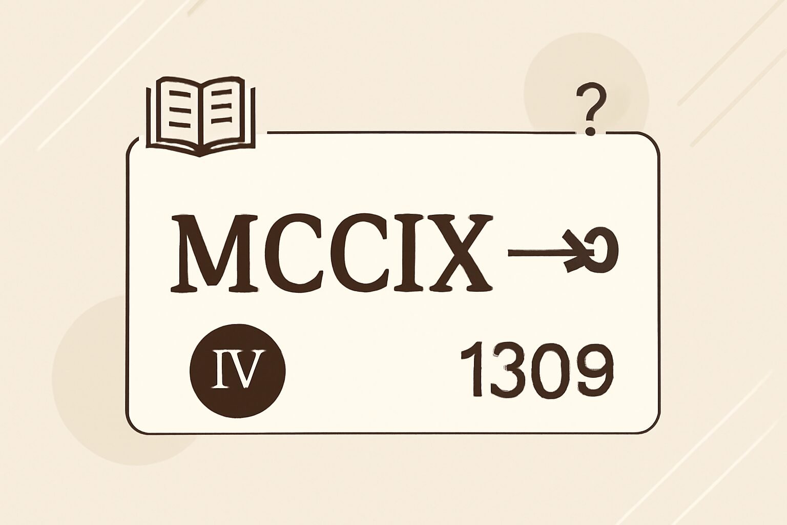 Roman Numerals: 1309