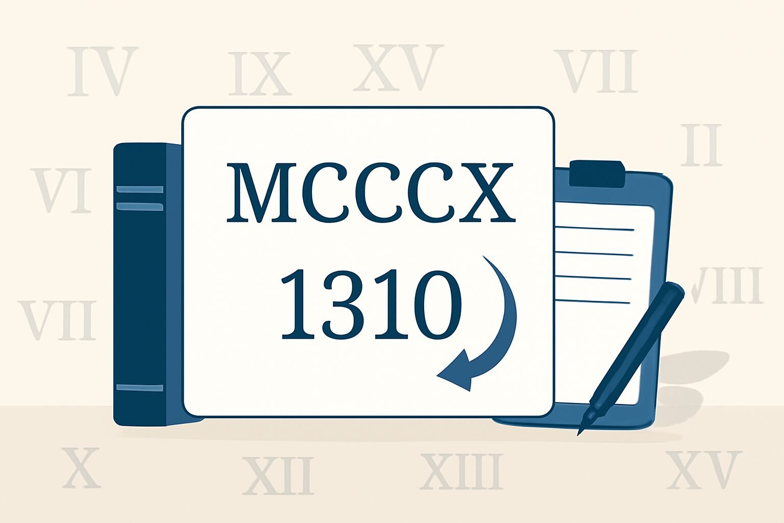 Roman Numerals: 1310