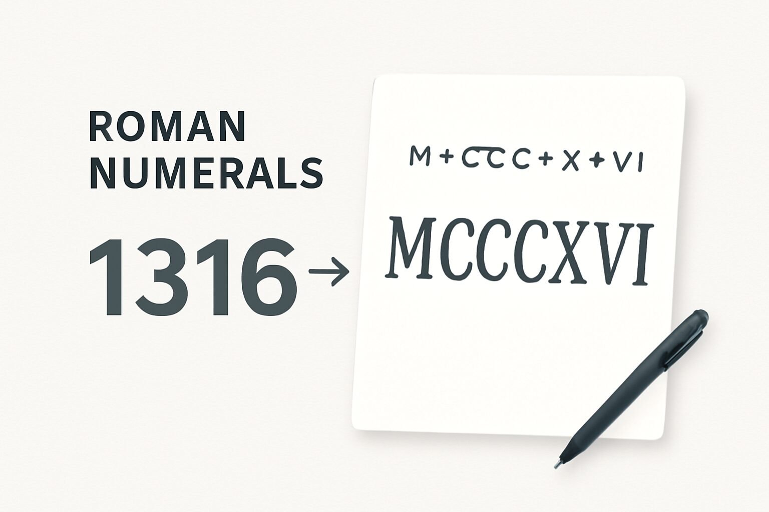 Roman Numerals: 1316