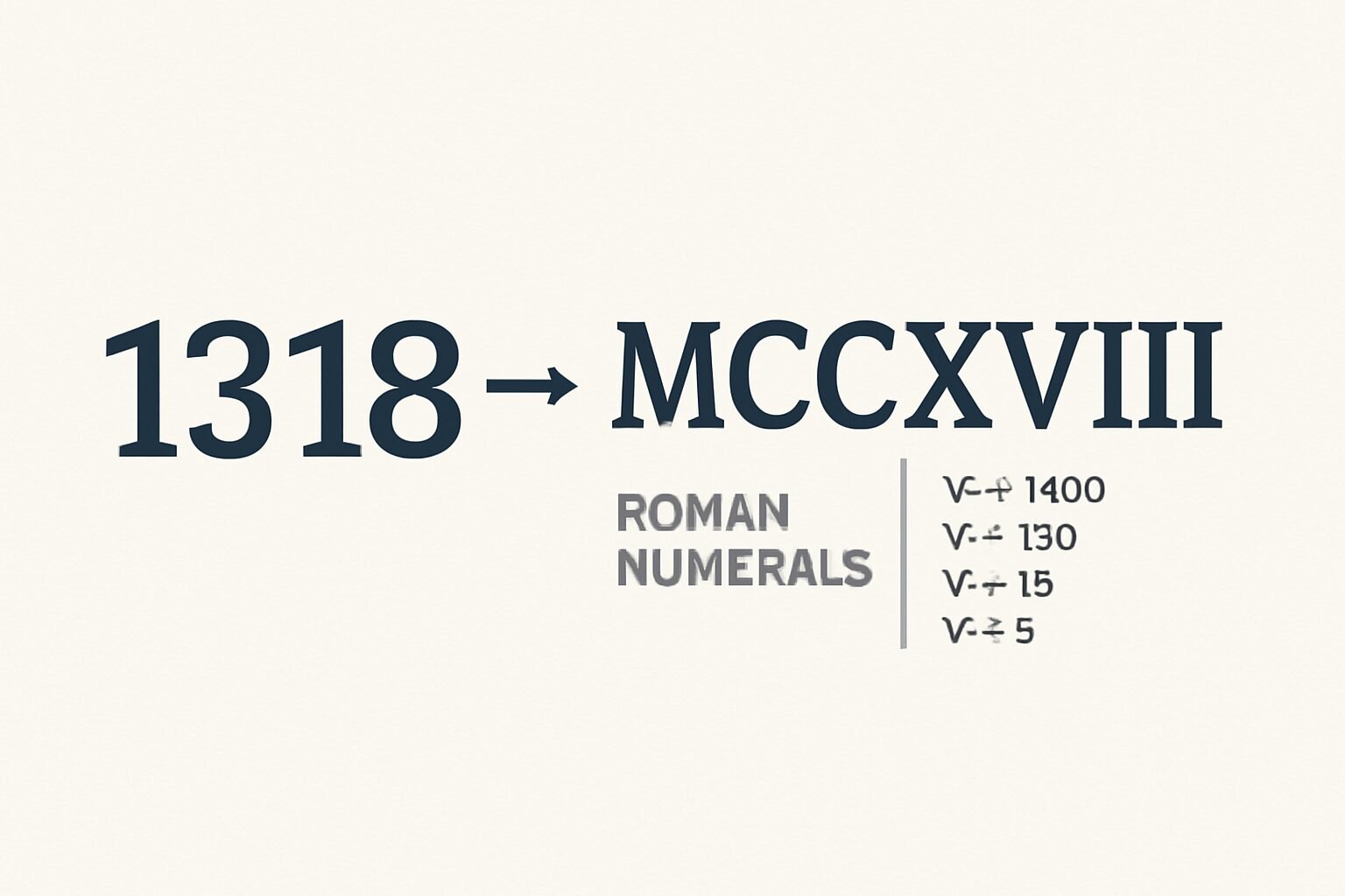 Roman Numerals: 1318