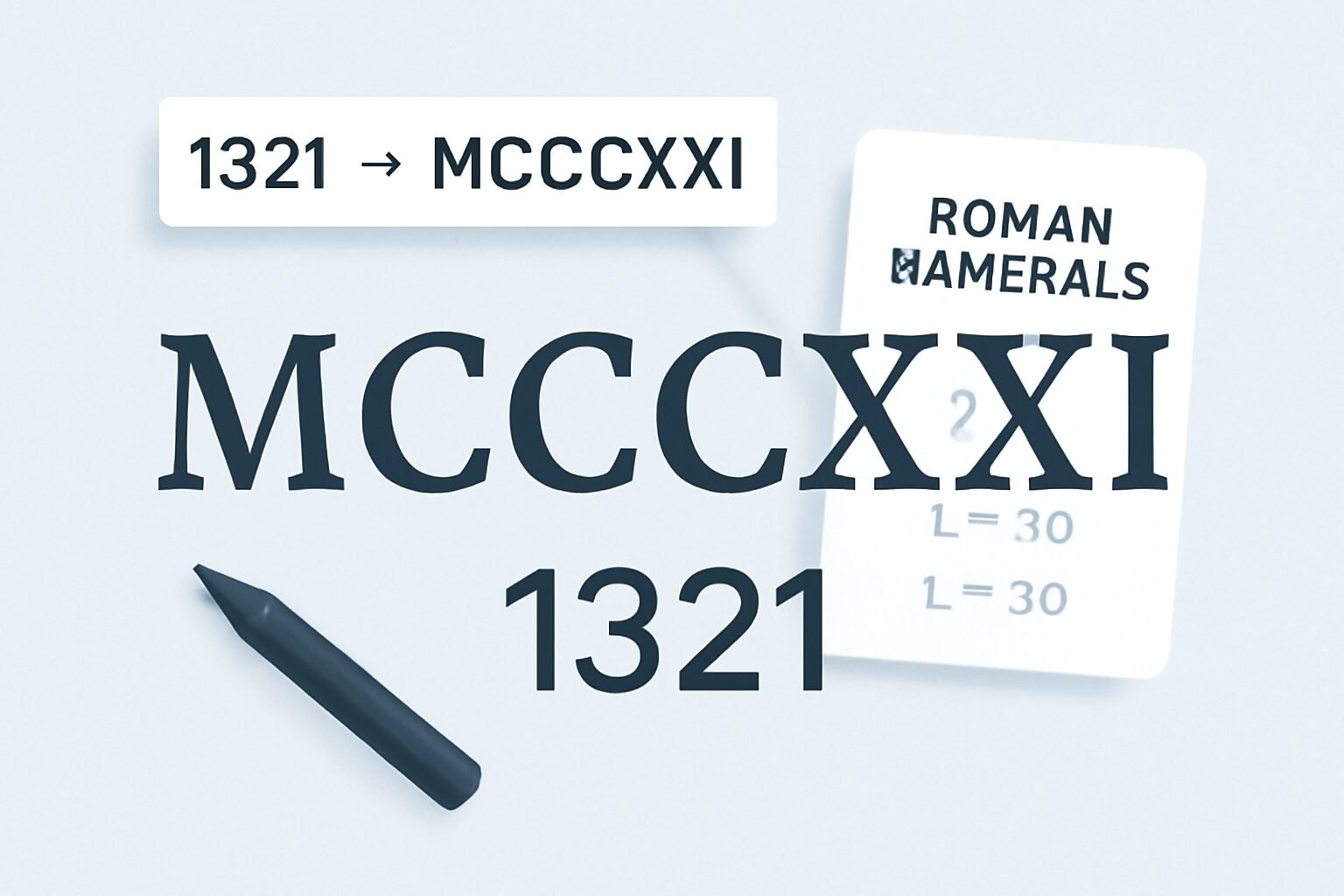 Roman Numerals: 1321