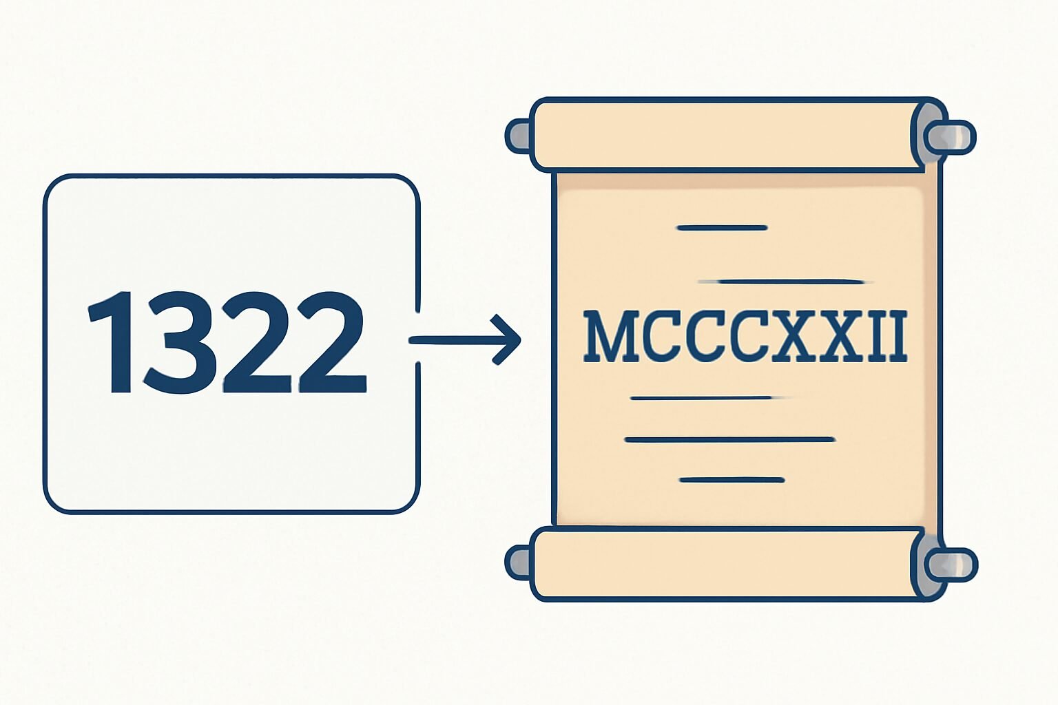 Roman Numerals: 1322