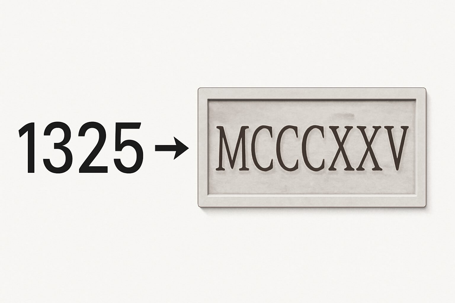 Roman Numerals: 1325