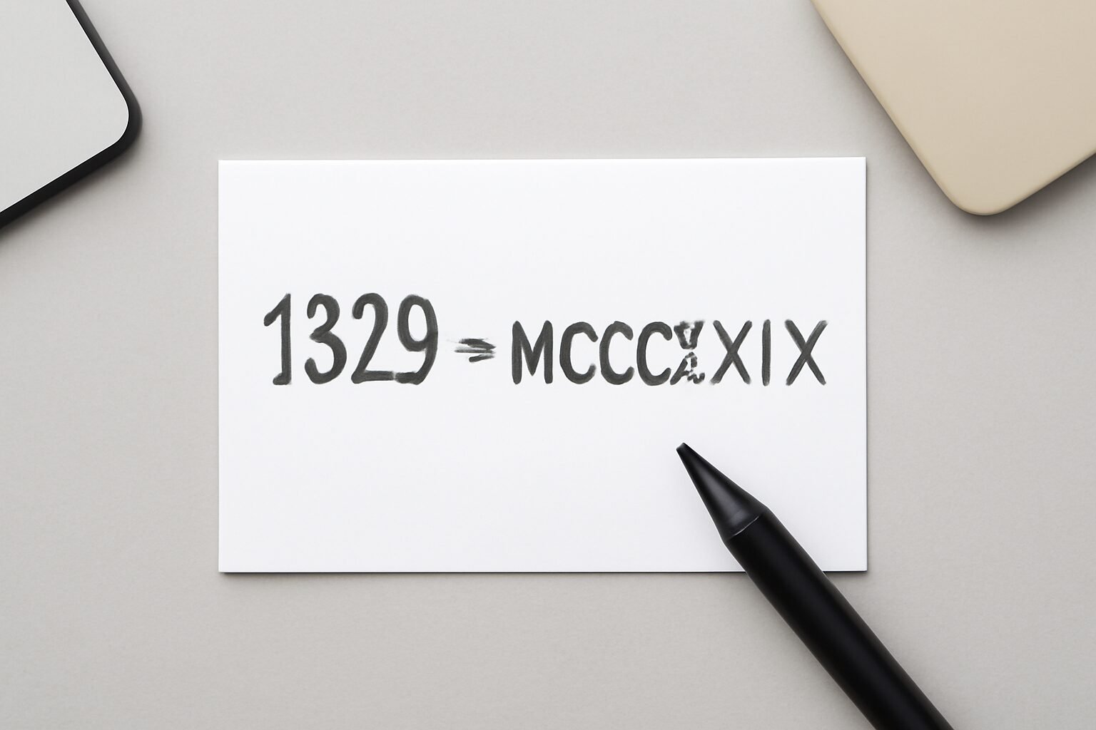 Roman Numerals: 1329