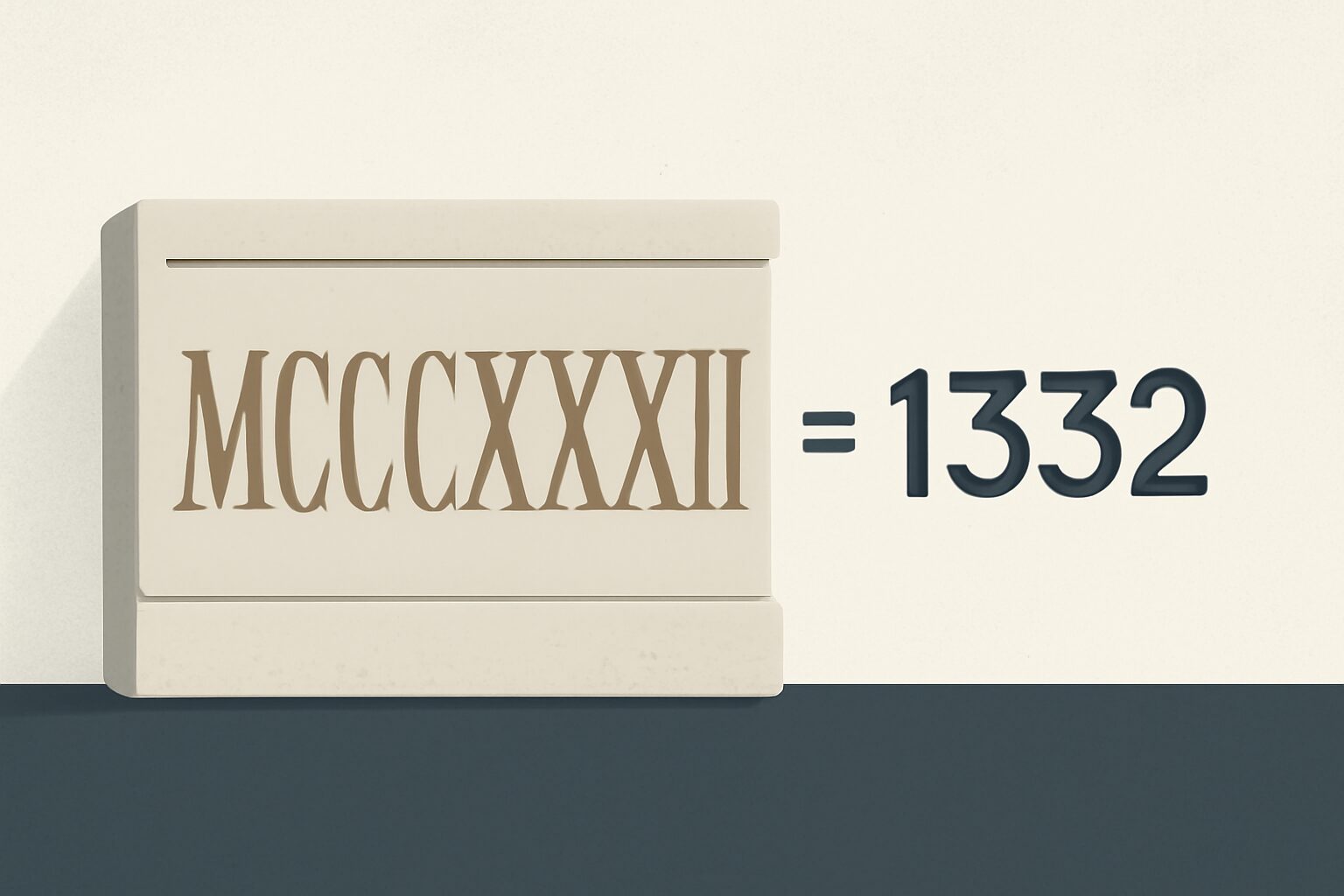Roman Numerals: 1332