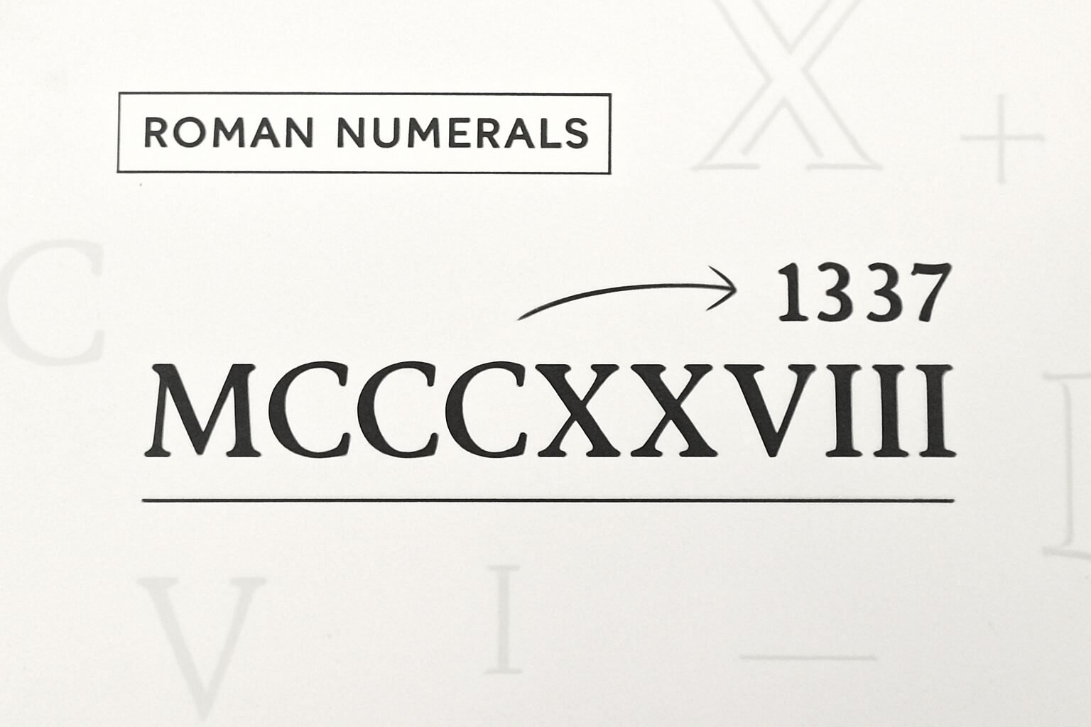 Roman Numerals: 1337
