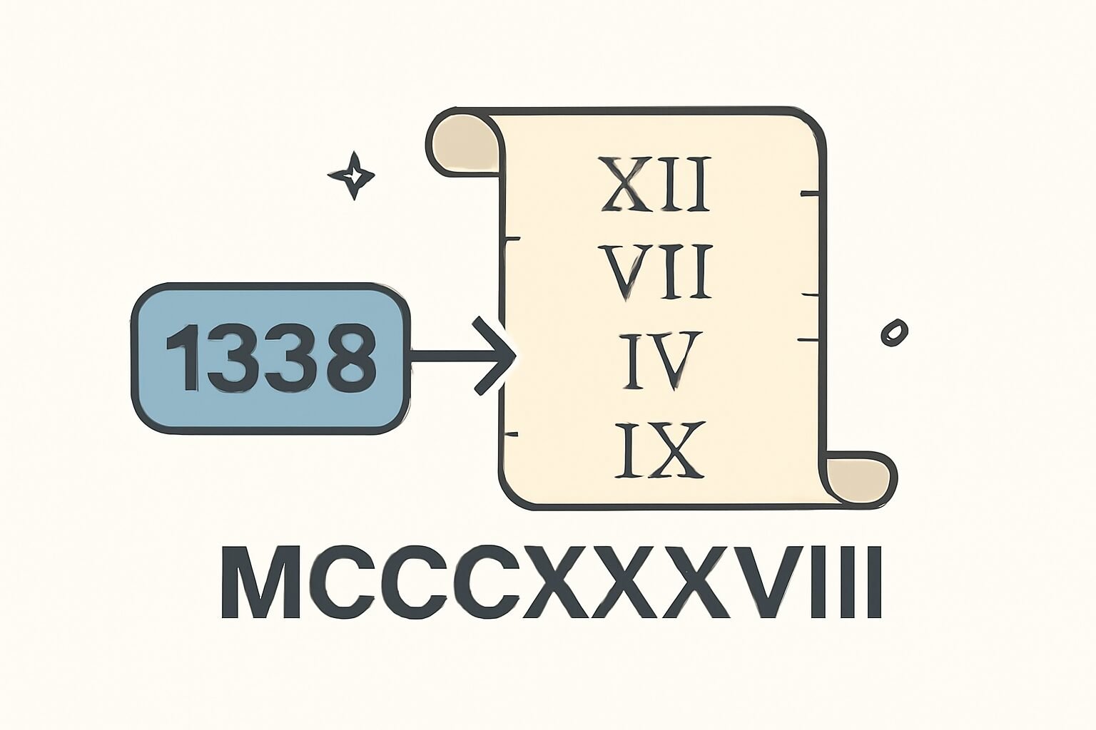 Roman Numerals: 1338