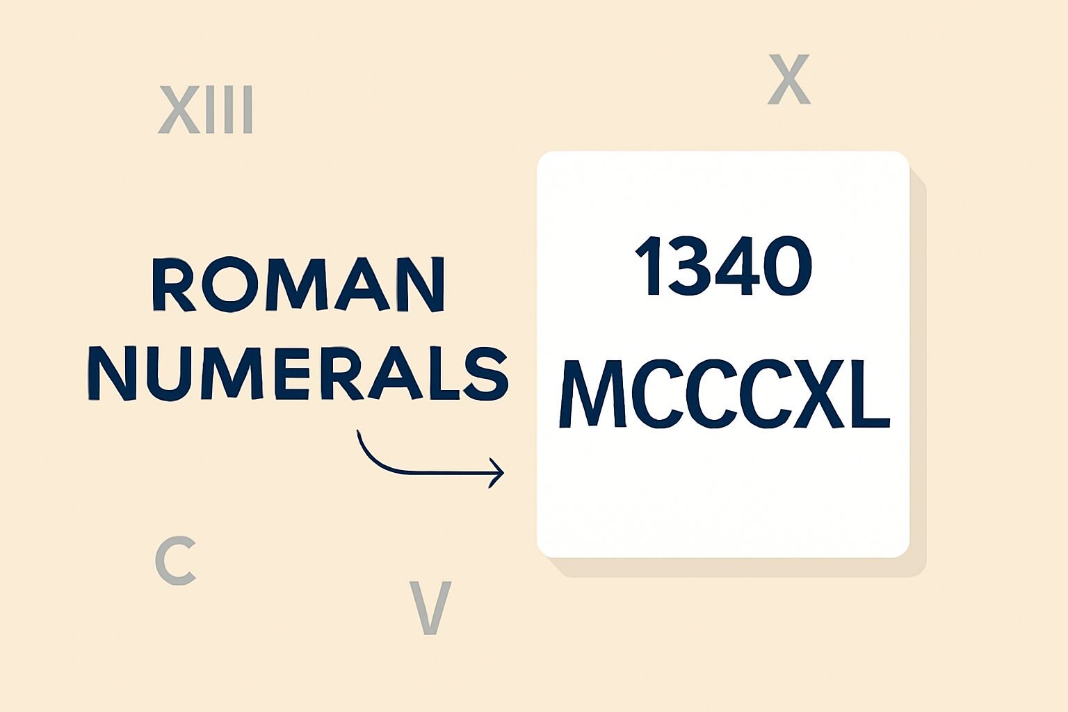 Roman Numerals: 1340