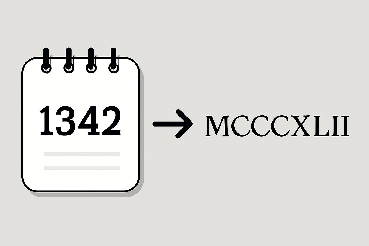 Roman Numerals: 1342