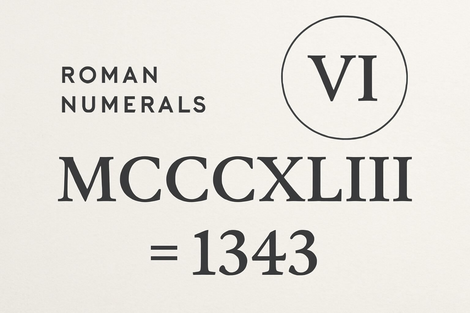Roman Numerals: 1343