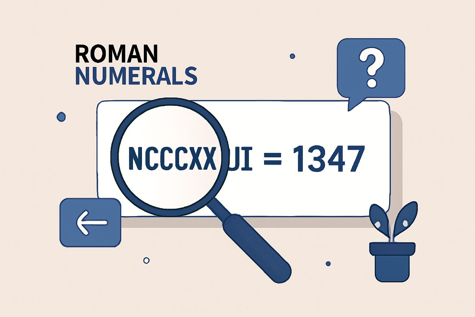 Roman Numerals: 1347