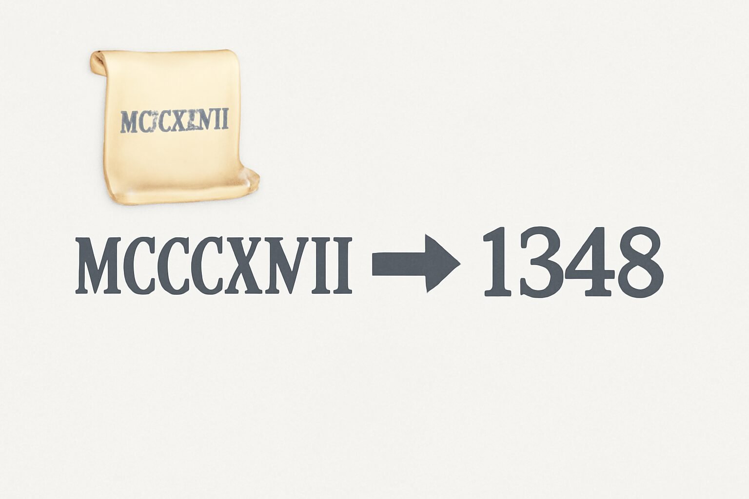 Roman Numerals: 1348
