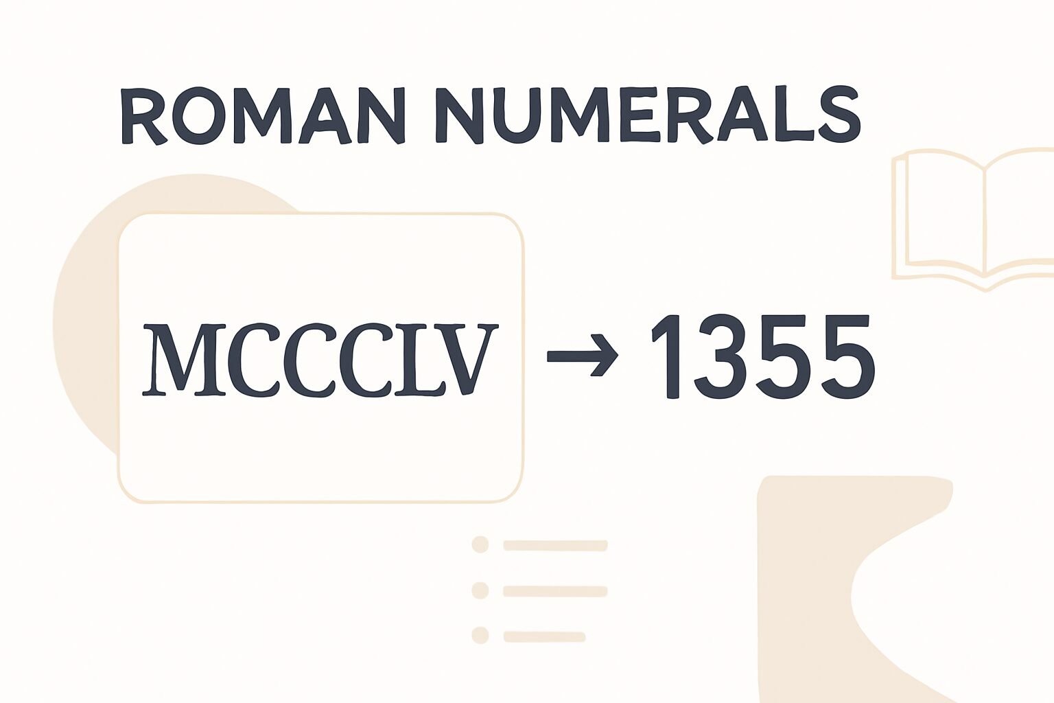 Roman Numerals: 1355