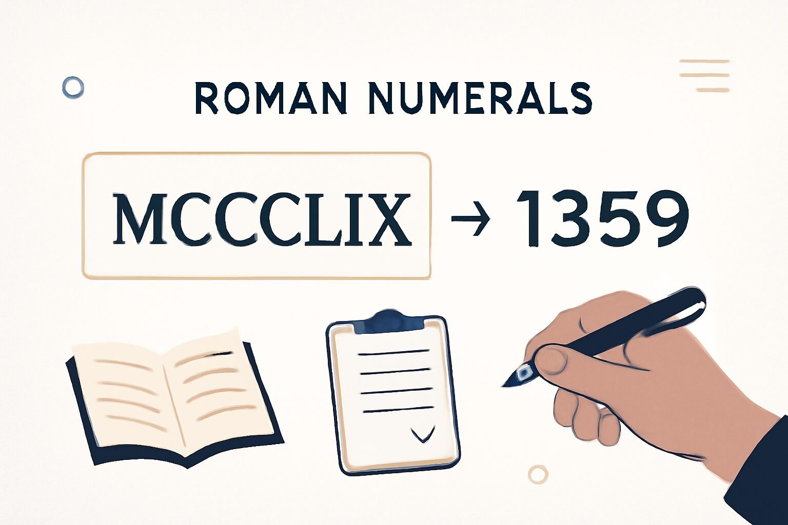 Roman Numerals: 1359