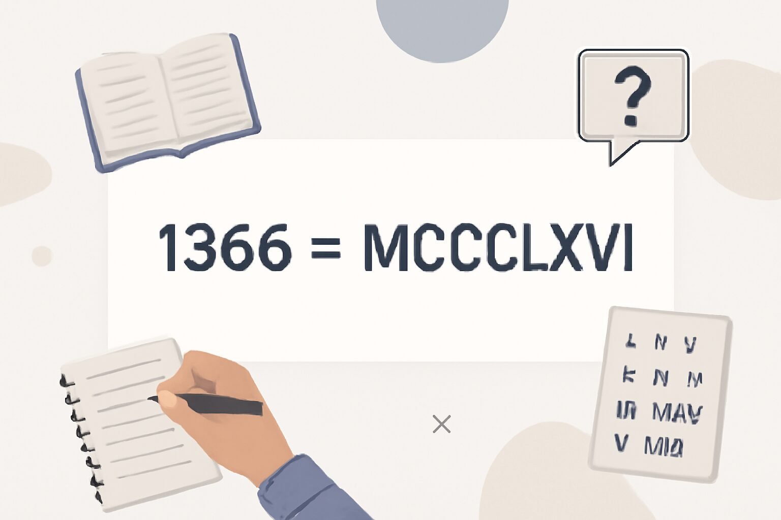 Roman Numerals: 1366