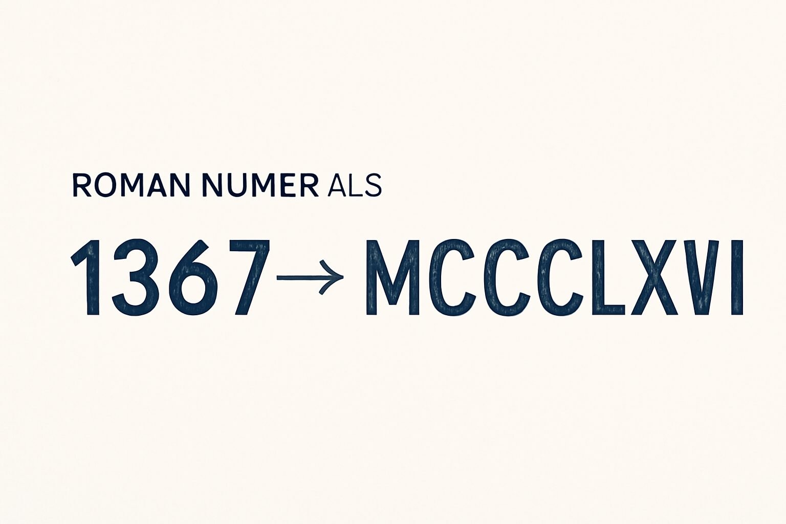 Roman Numerals: 1367