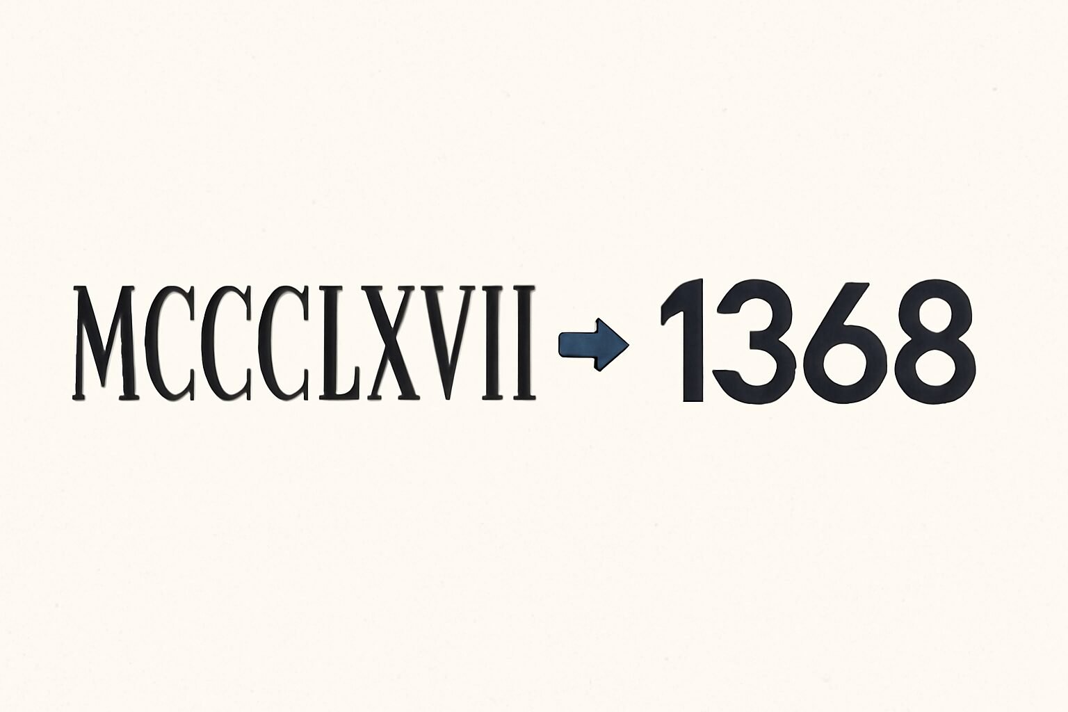 Roman Numerals: 1368