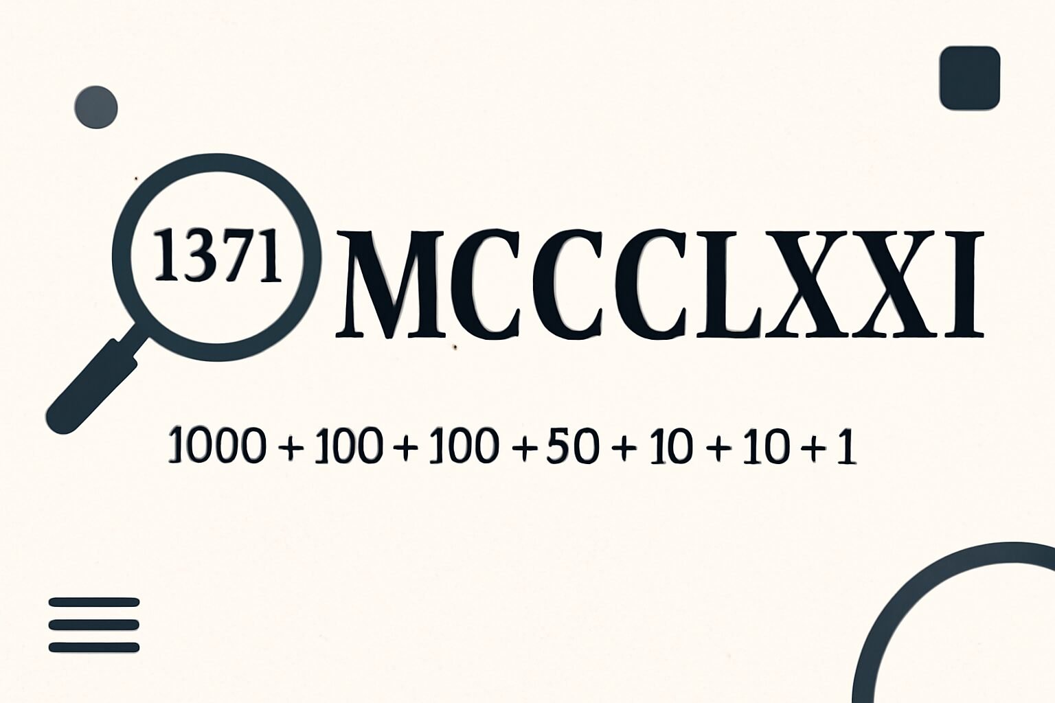 Roman Numerals: 1371