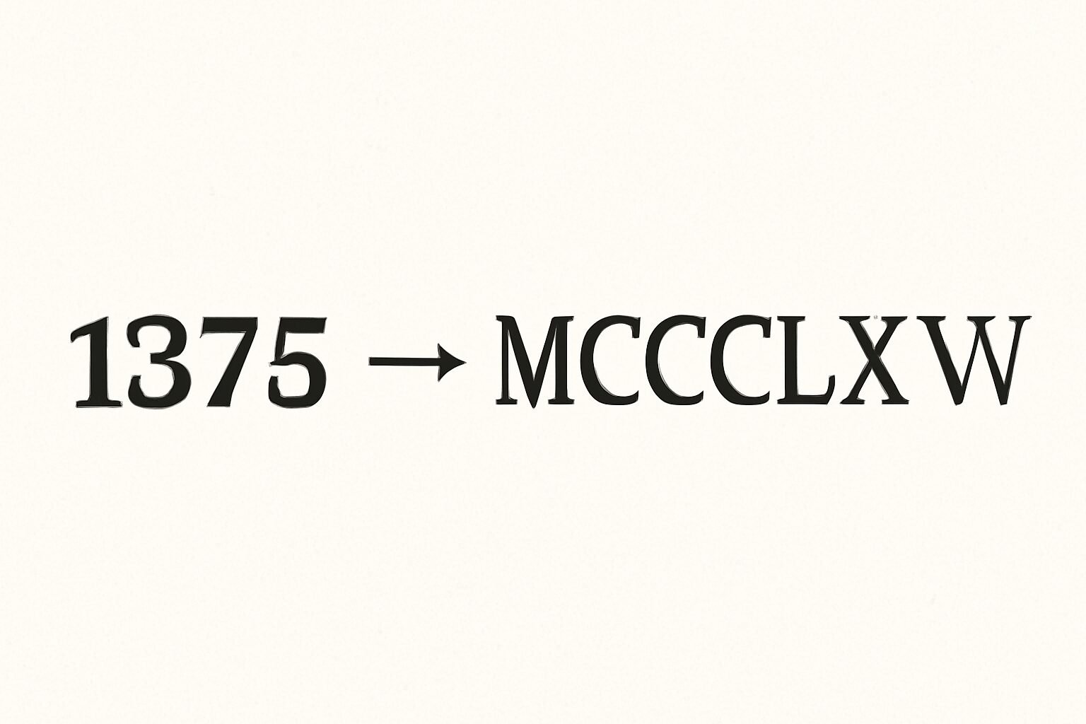 Roman Numerals: 1375