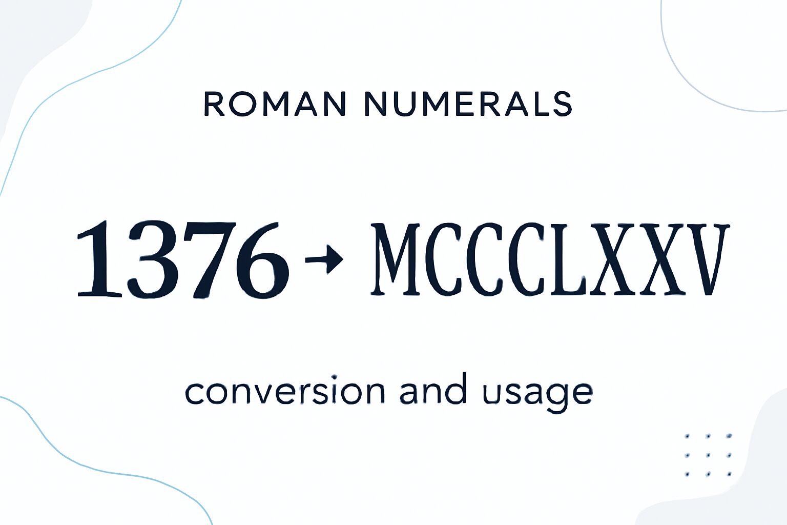 Roman Numerals: 1376