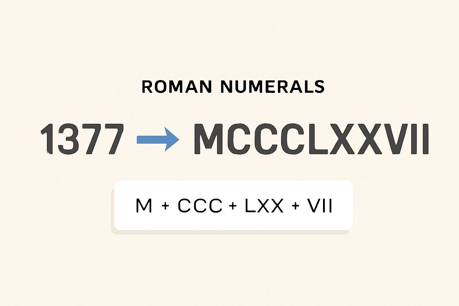 Roman Numerals: 1377