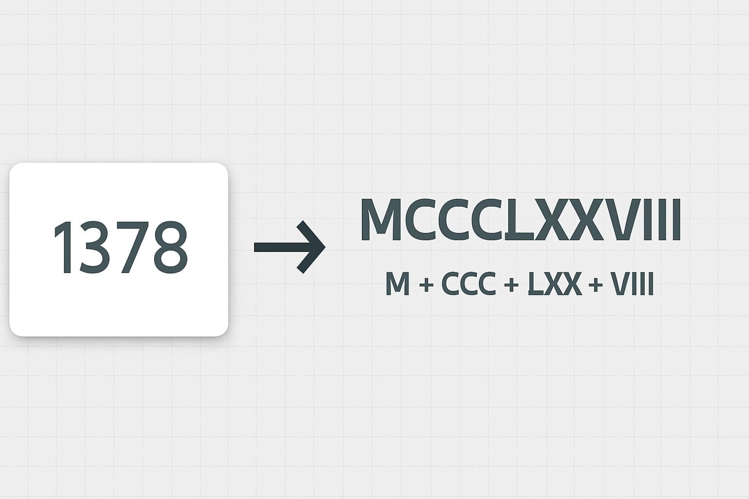 Roman Numerals: 1378